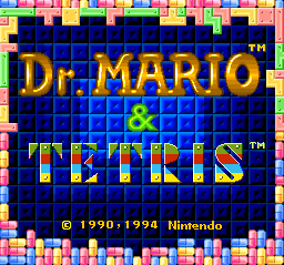 Tetris & Dr. Mario (USA) Title Screen